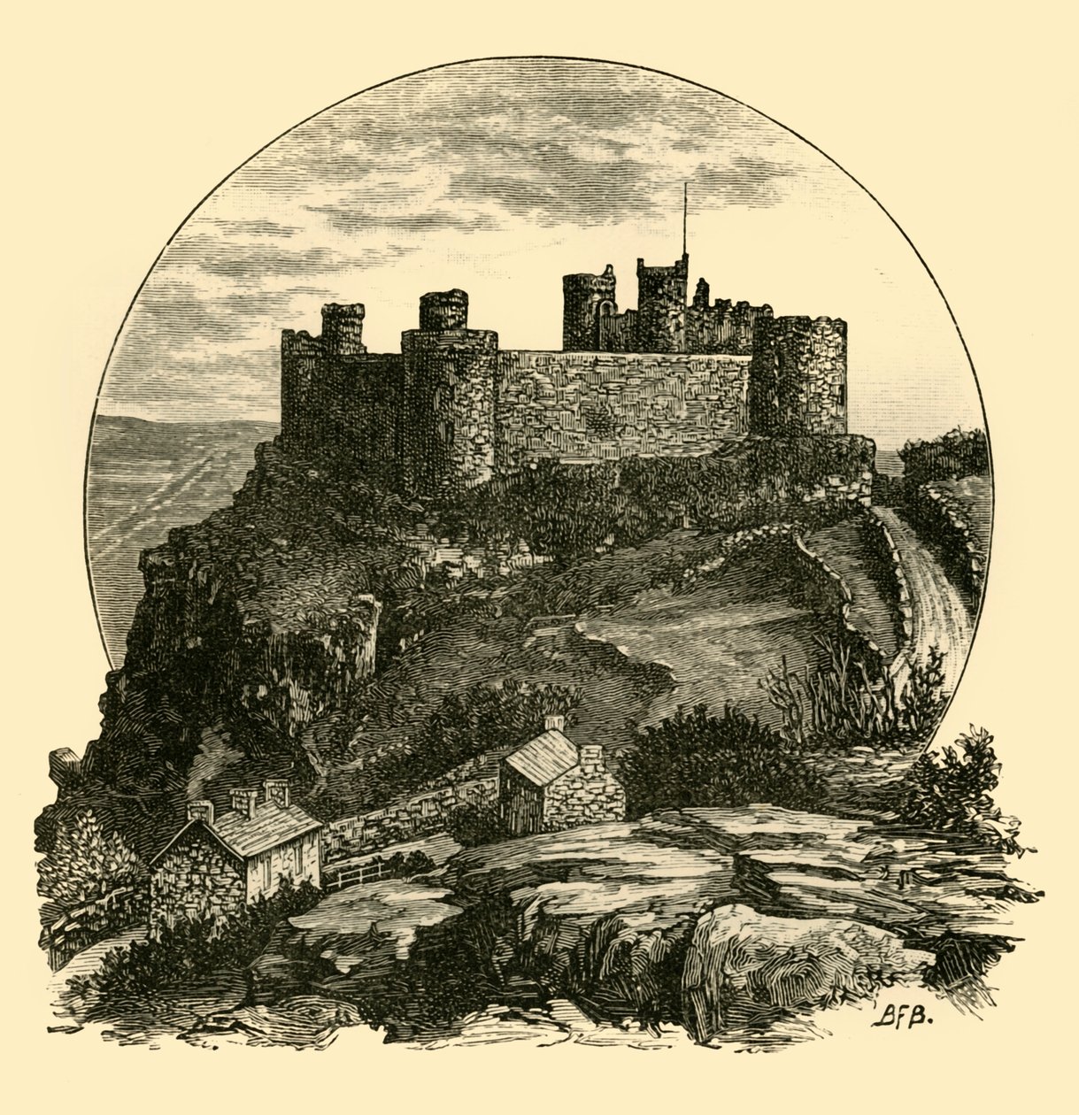 Zámek Harlech, 1898. od Unbekannt