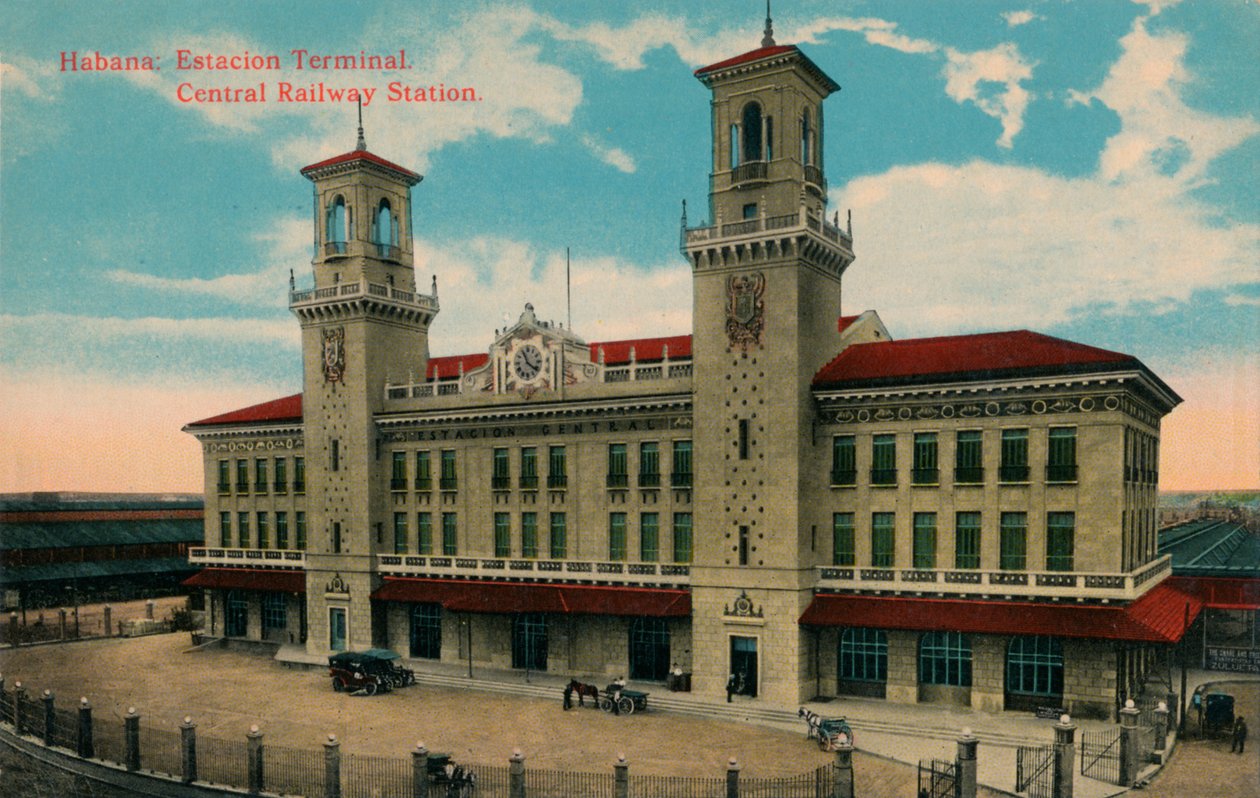 Havana Central Railway Station, Kuba, c1912 od Unbekannt