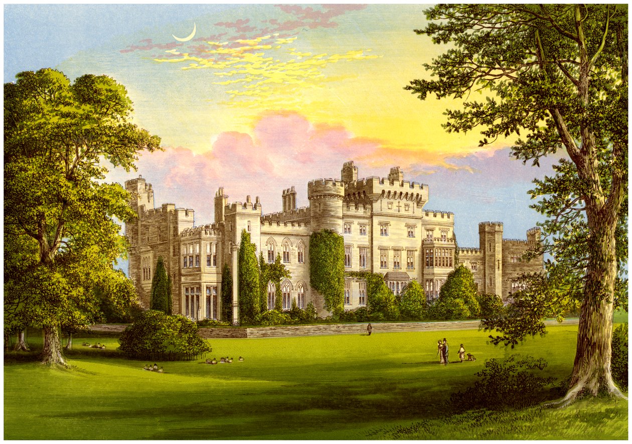 Hrad Hawarden, Flintshire, Wales, domov Williama Gladstone, c1880 od Unbekannt