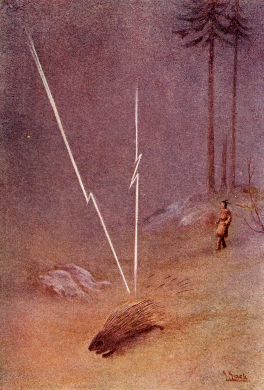 Náhle na sebe vzal podobu gigantického dikobraza, 1914. od Unbekannt