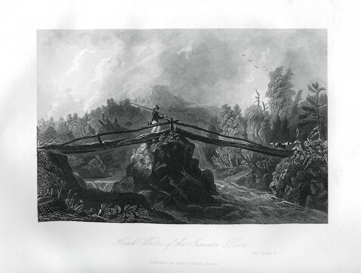 Prameny řeky Juniata, Pennsylvania, 1855 od Unbekannt