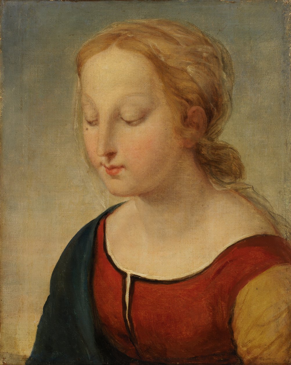Hlava Madony z la Belle Jardiniere, 19. století. od Unbekannt