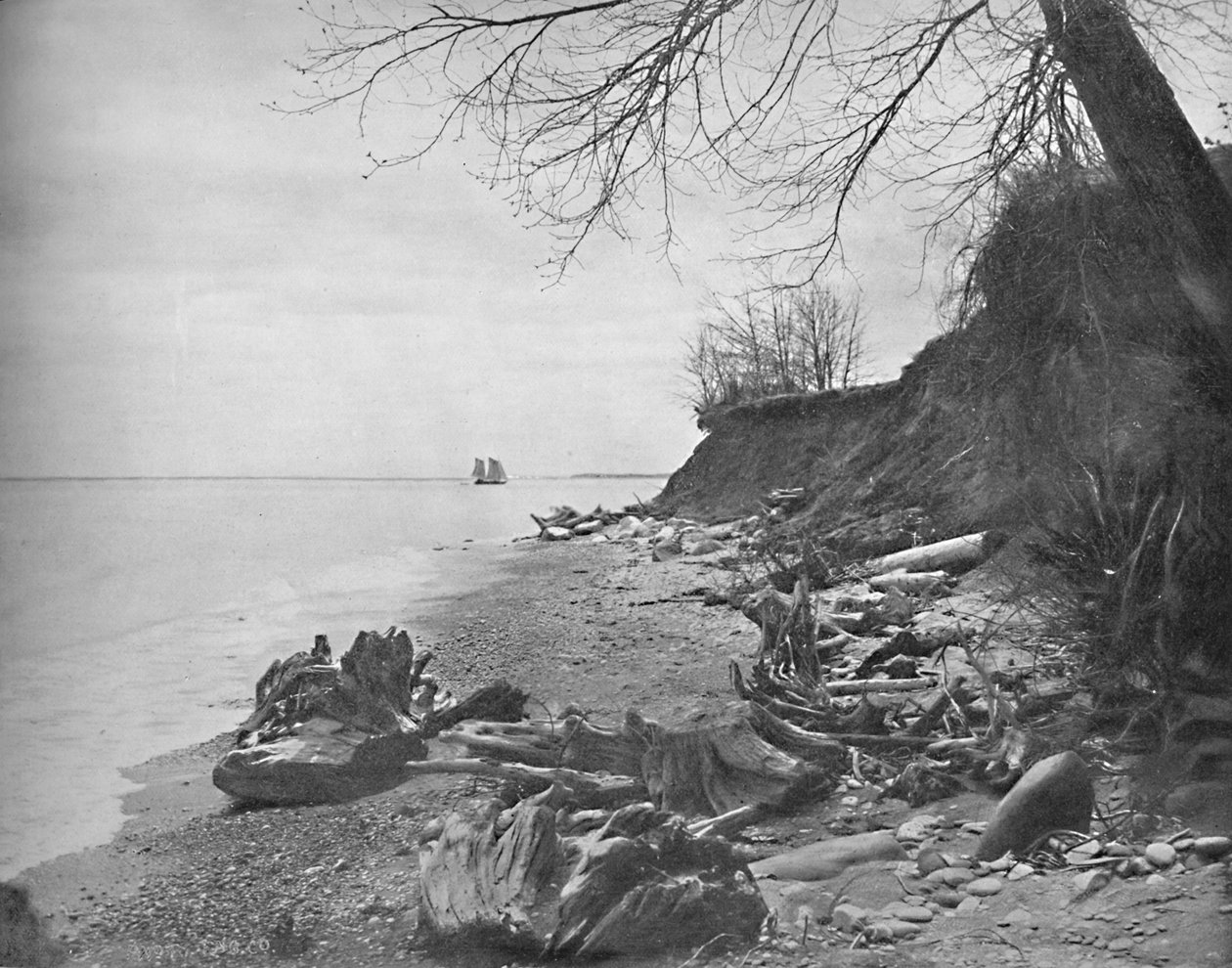 Směr k pobřeží, jezero Michigan, c1897. od Unbekannt