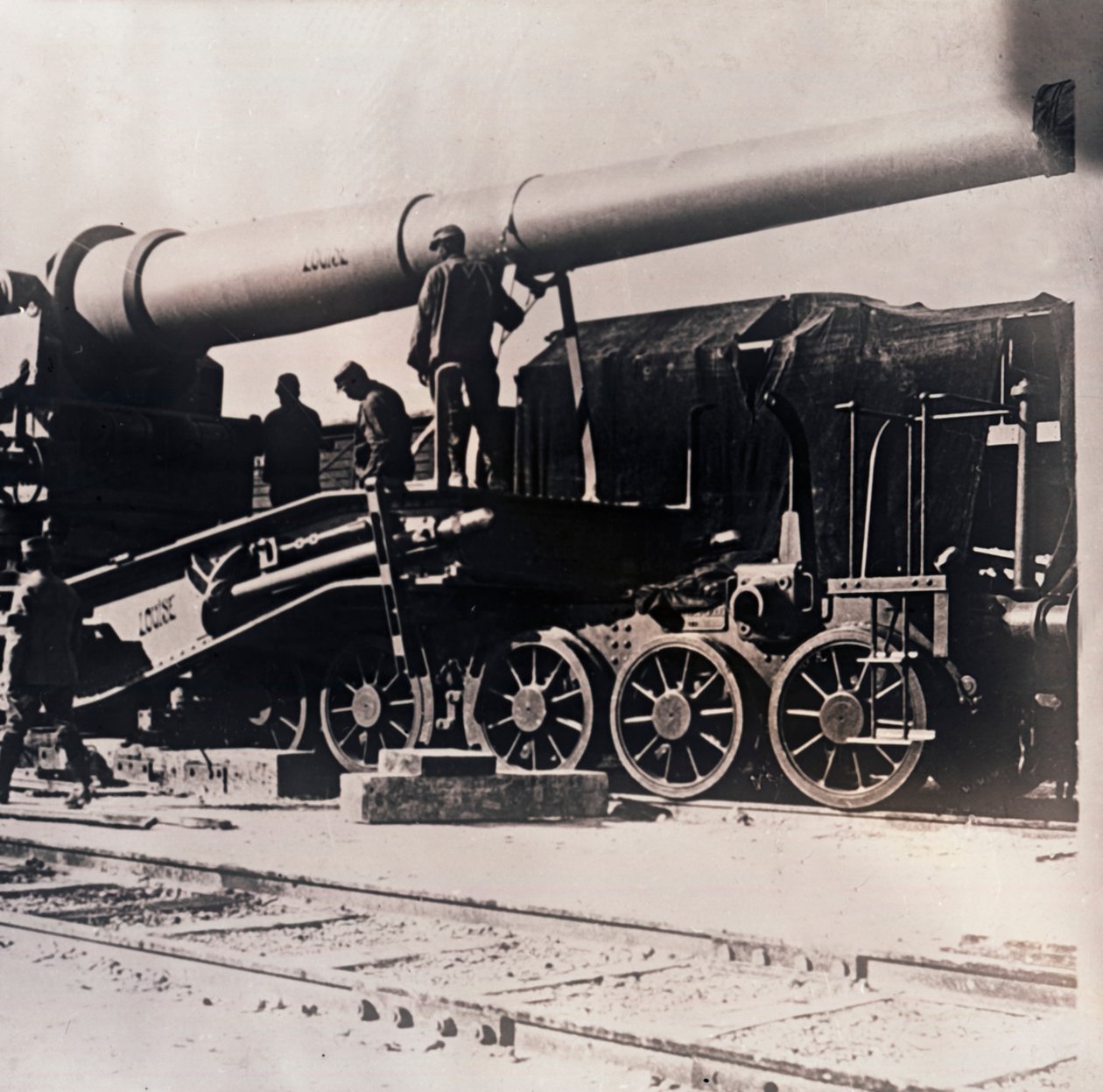 Těžké dělostřelectvo ve vlaku, c1914-c1918 od Unbekannt