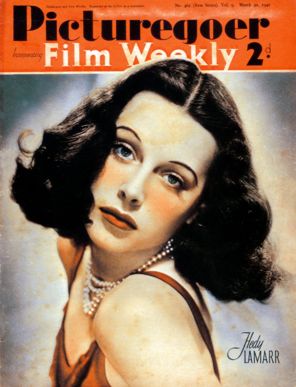 Hedy Lamarr 1914-2000, americká herečka rakouského původu, 1940 od Unbekannt