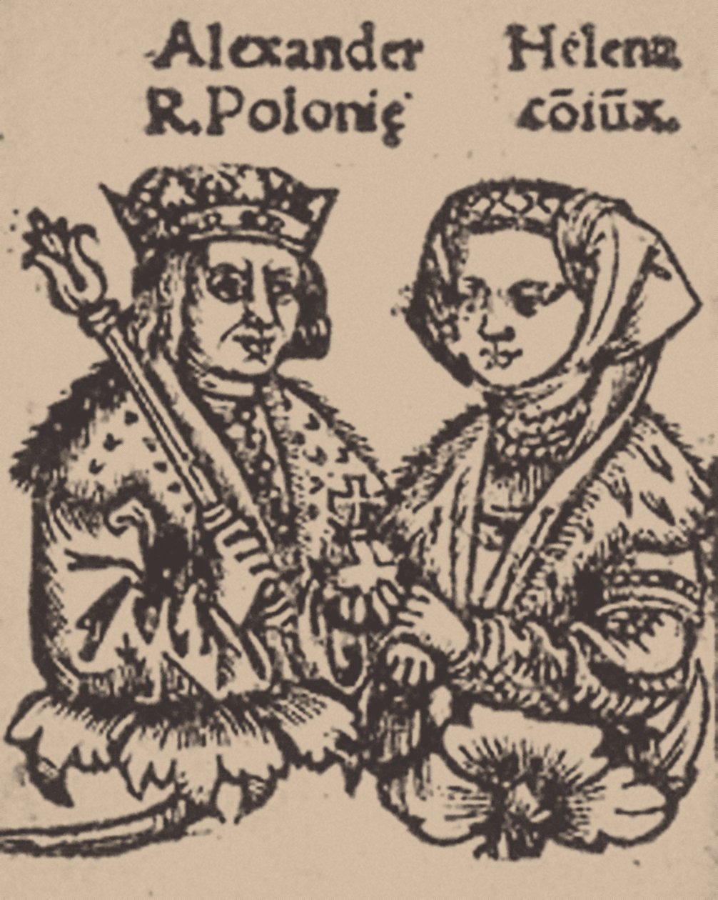 Helena Ivanovna z Moskvy s Alexandrem Jagellonským, 1519 od Unbekannt