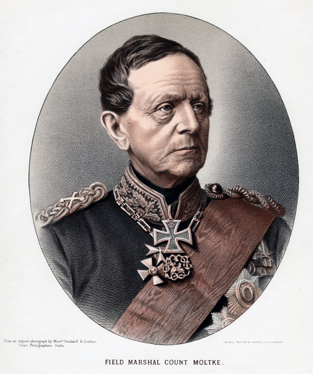 Helmuth Karl Bernhard, hrabě von Moltke, pruský generál a státník, c1880 od Unbekannt