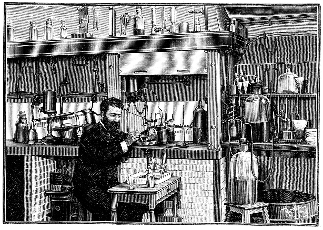 Henri Moissan, francouzský chemik, c1883 1903 od Unbekannt