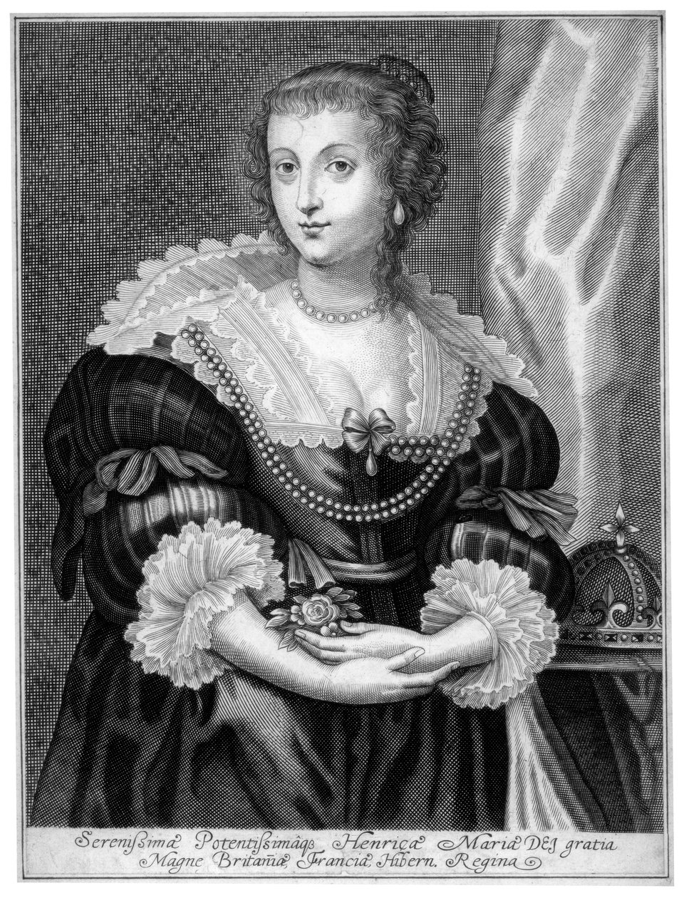 Henrietta Maria z Francie, královna choť krále Karla I. Anglie od Unbekannt