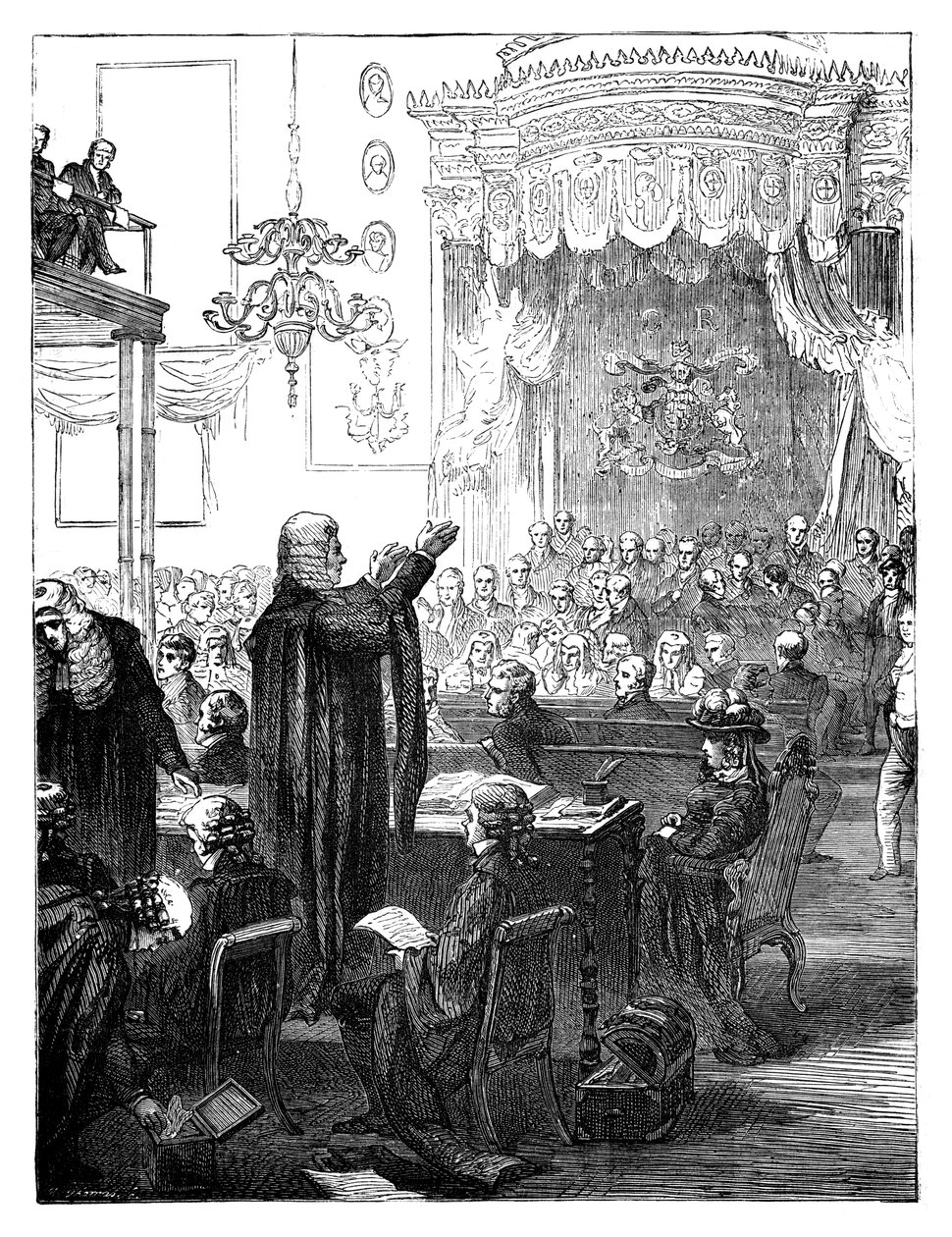 Projev Henryho Broughamse na obhajobu během procesu s královnou Caroline, 1820 c1895 od Unbekannt