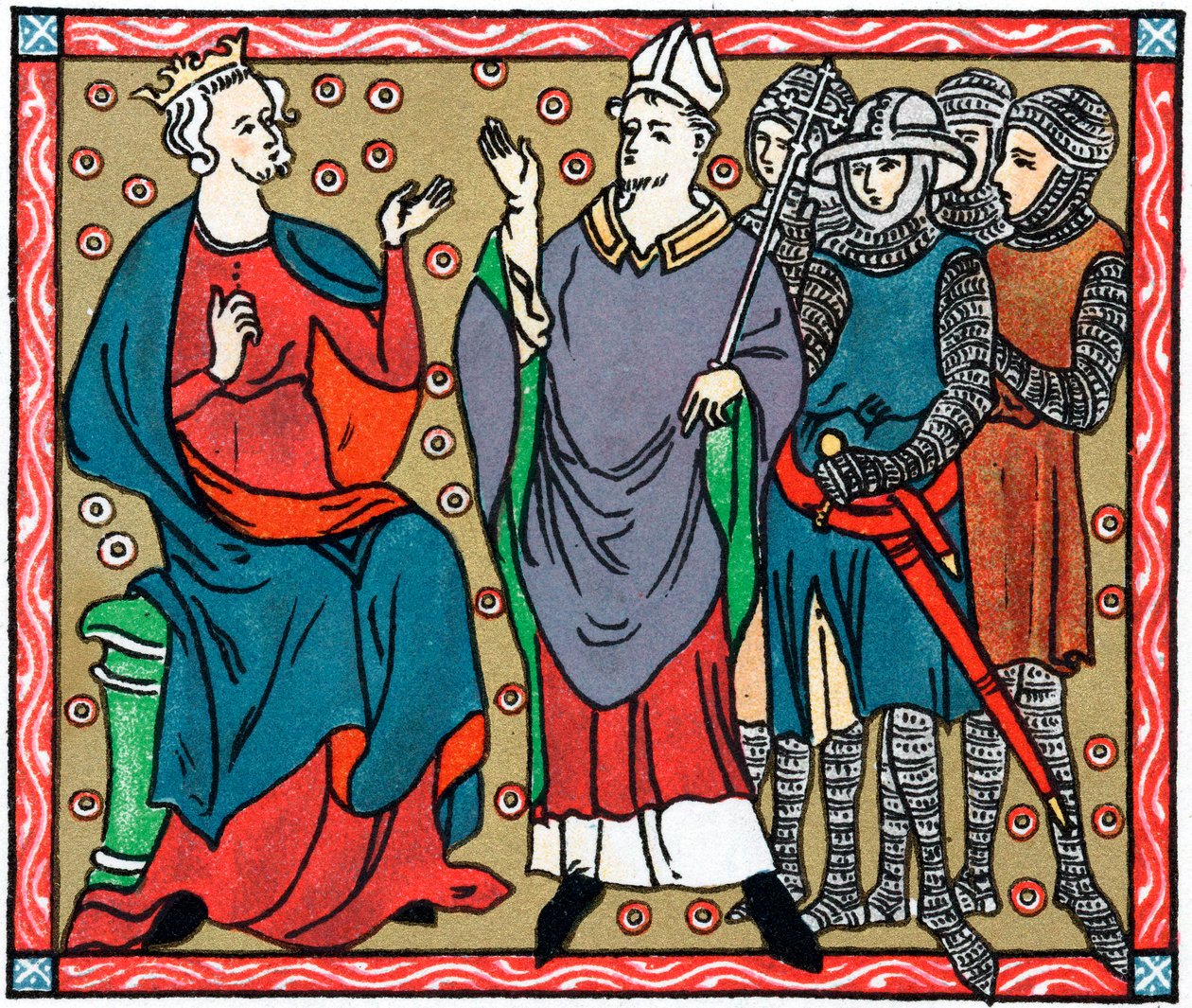 Jindřich II a Thomas a Becket od Unbekannt