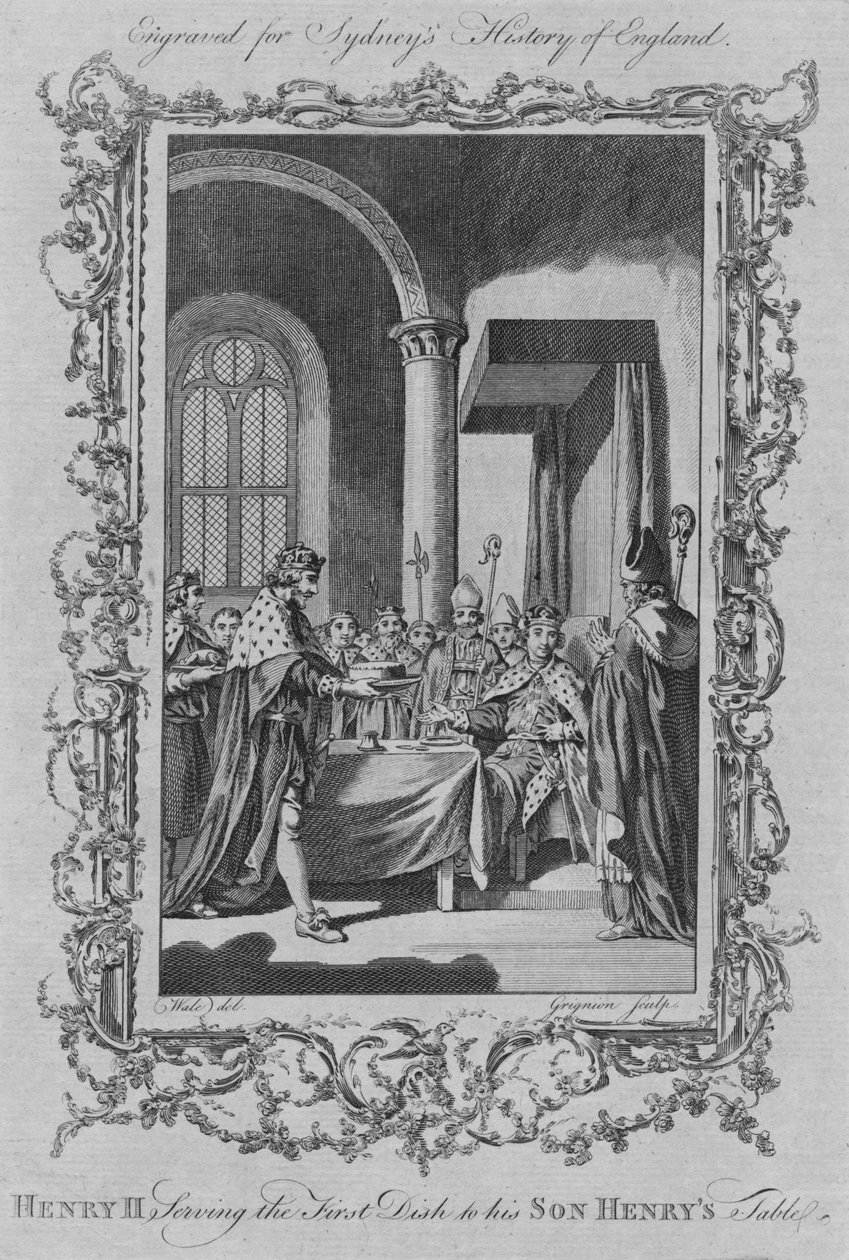 Henry II podával první jídlo na stůl svého syna Henryho, 1773. od Unbekannt