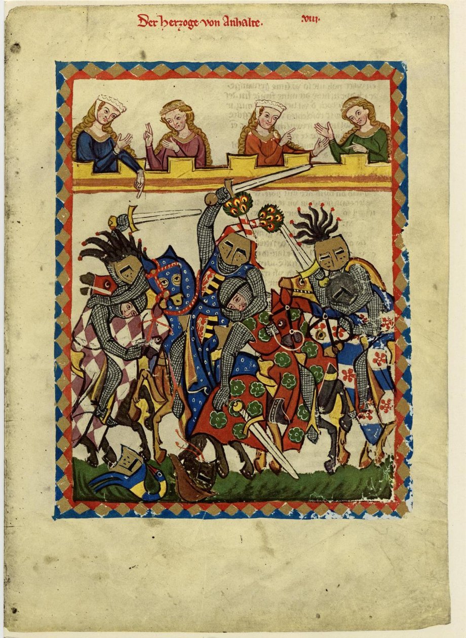 Jindřich I., hrabě z Anhaltu z kodexu Manesse, mezi 1305 a 1340 od Unbekannt