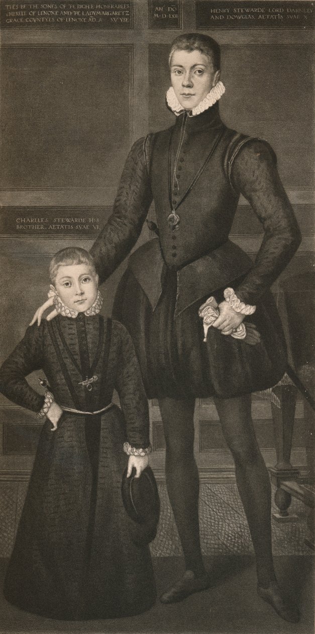Henry Lord Darnley a jeho bratr Charles, 16. století, 1904 od Unbekannt