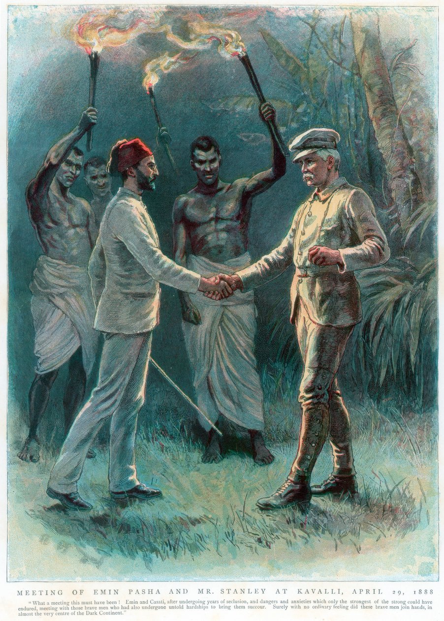 Henry Morton Stanley, velšský novinář a průzkumník, setkání s Eminem Pašou v Kavalli, 29. dubna 1888 od Unbekannt