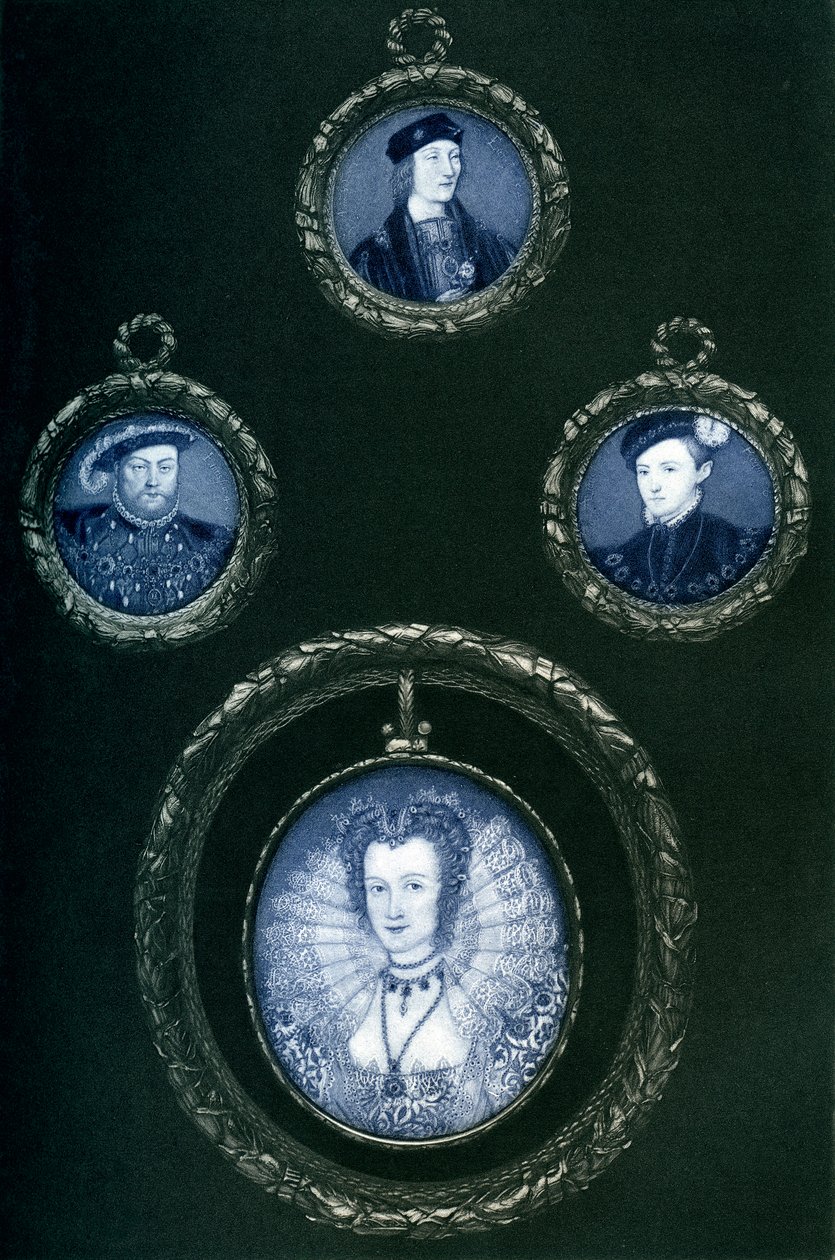Jindřich VII., Jindřich VIII., Edward VI., Alžběta I., 16. století, 1896 od Unbekannt
