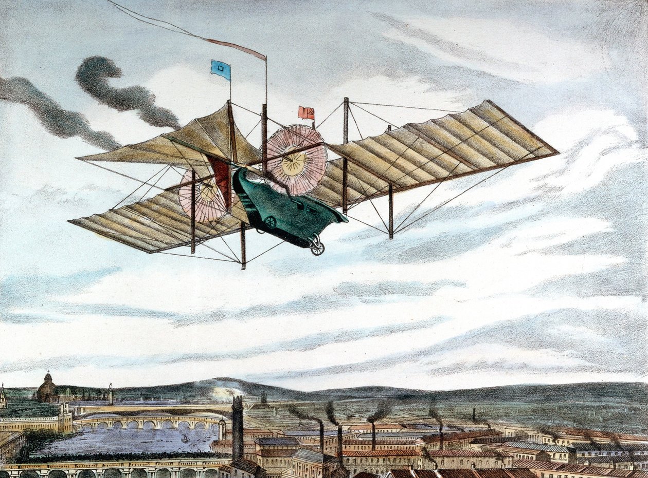 Design Henson and Stringfellows 1843 pro létající stroj na parní pohon, 1843 od Unbekannt