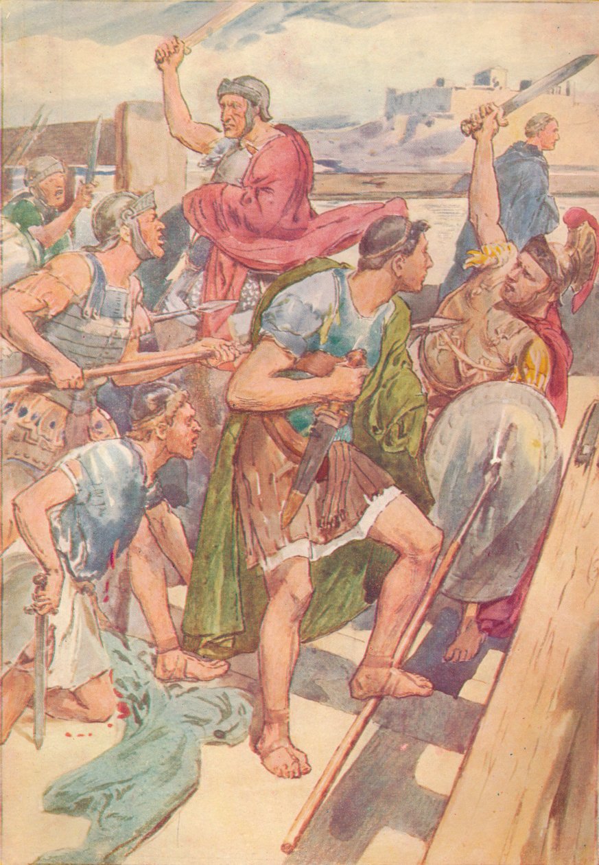 Tady by bylo možné, pomyslel si, držet nepřítele na uzdě, c1912 1912 od Unbekannt