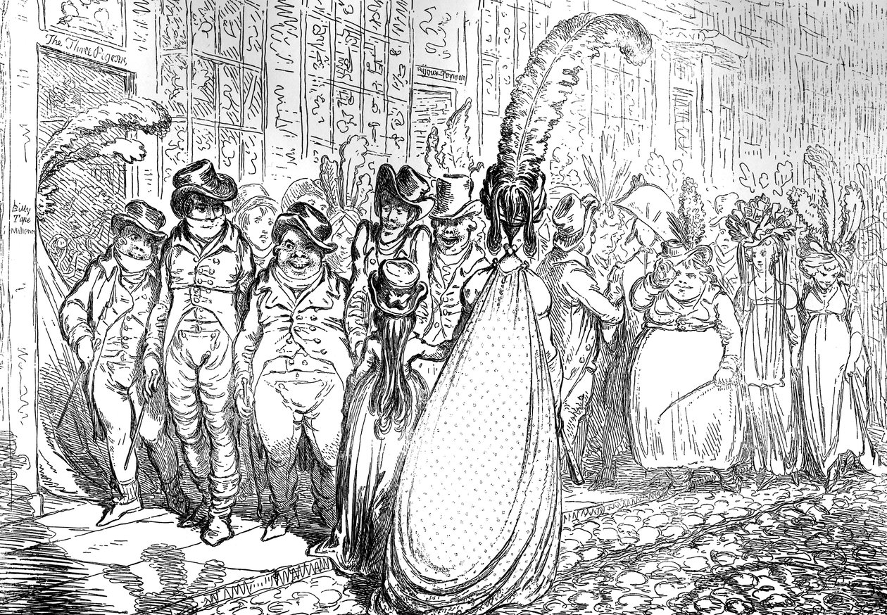 High Change in Bond Street – aneb – The Politeness of the Great World, 1796 od Unbekannt
