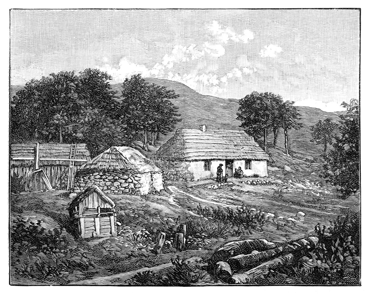Horské chaty v Lochaber, Skotsko, 1900 od Unbekannt