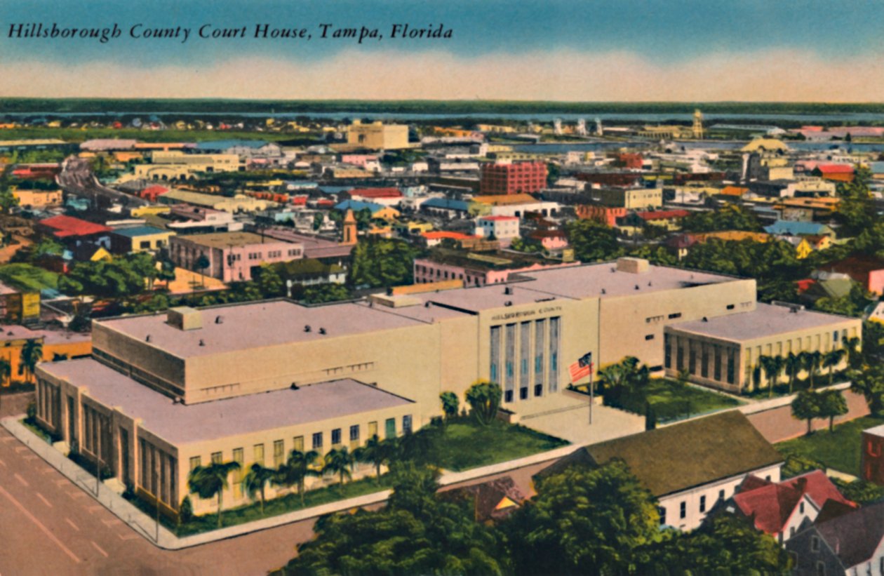 Hillsborough County Court House, Tampa, Florida, c1940 od Unbekannt