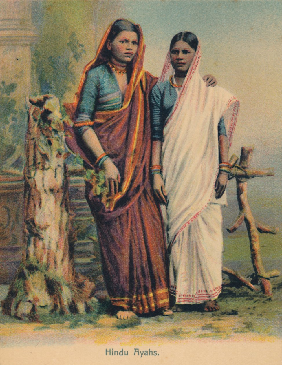 Hinduistické Ayahs, c1910. od Unbekannt