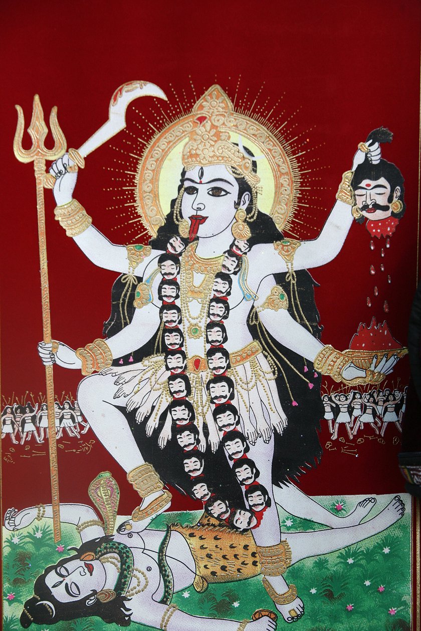 Hinduistická bohyně Kálí, Káthmándú, Nepál od Unbekannt