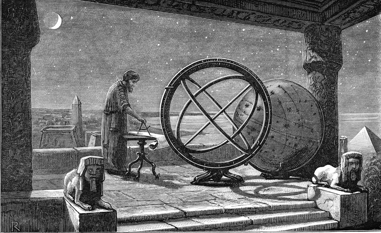 Hipparchos, starověký řecký astronom, 2. století před naším letopočtem c1880 od Unbekannt