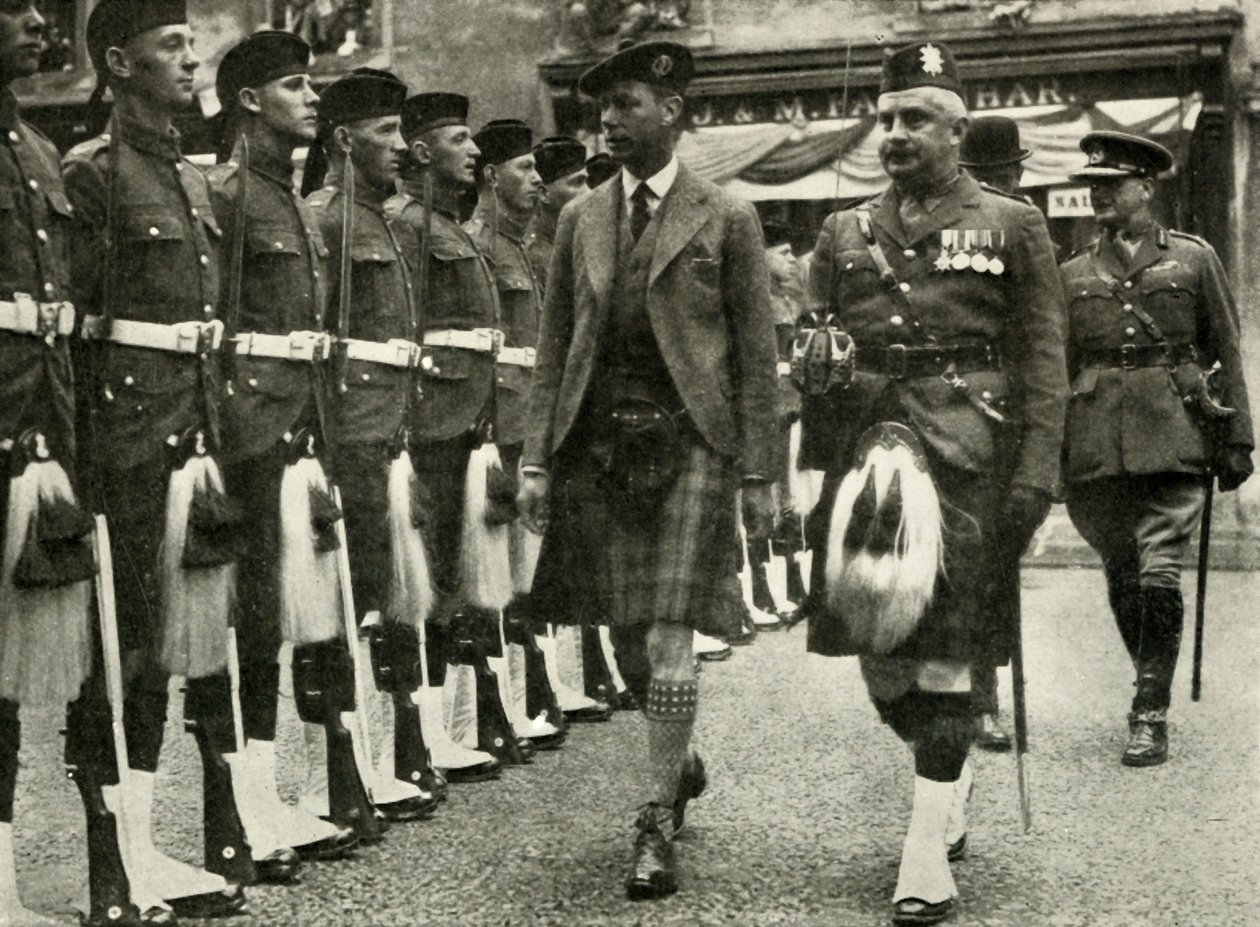 Jeho Veličenstvo inspekce Čestné stráže Černé hlídky v Perthu v srpnu 1935. od Unbekannt