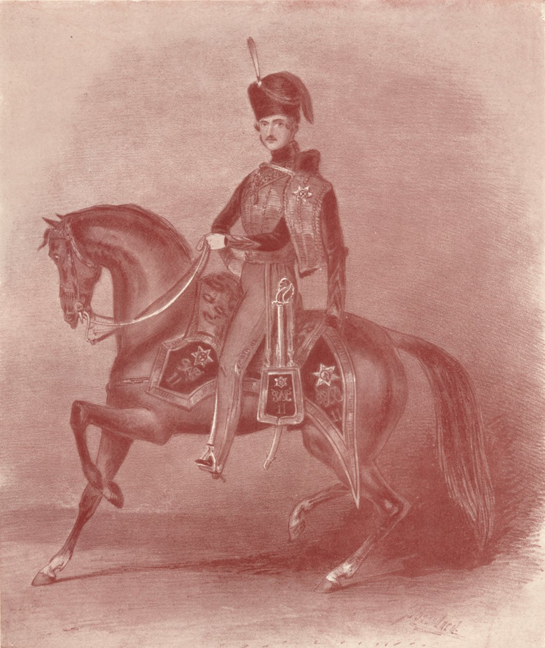 Jeho královská výsost princ Albert, plukovník 11. husarů, 19. století, 1909 od Unbekannt