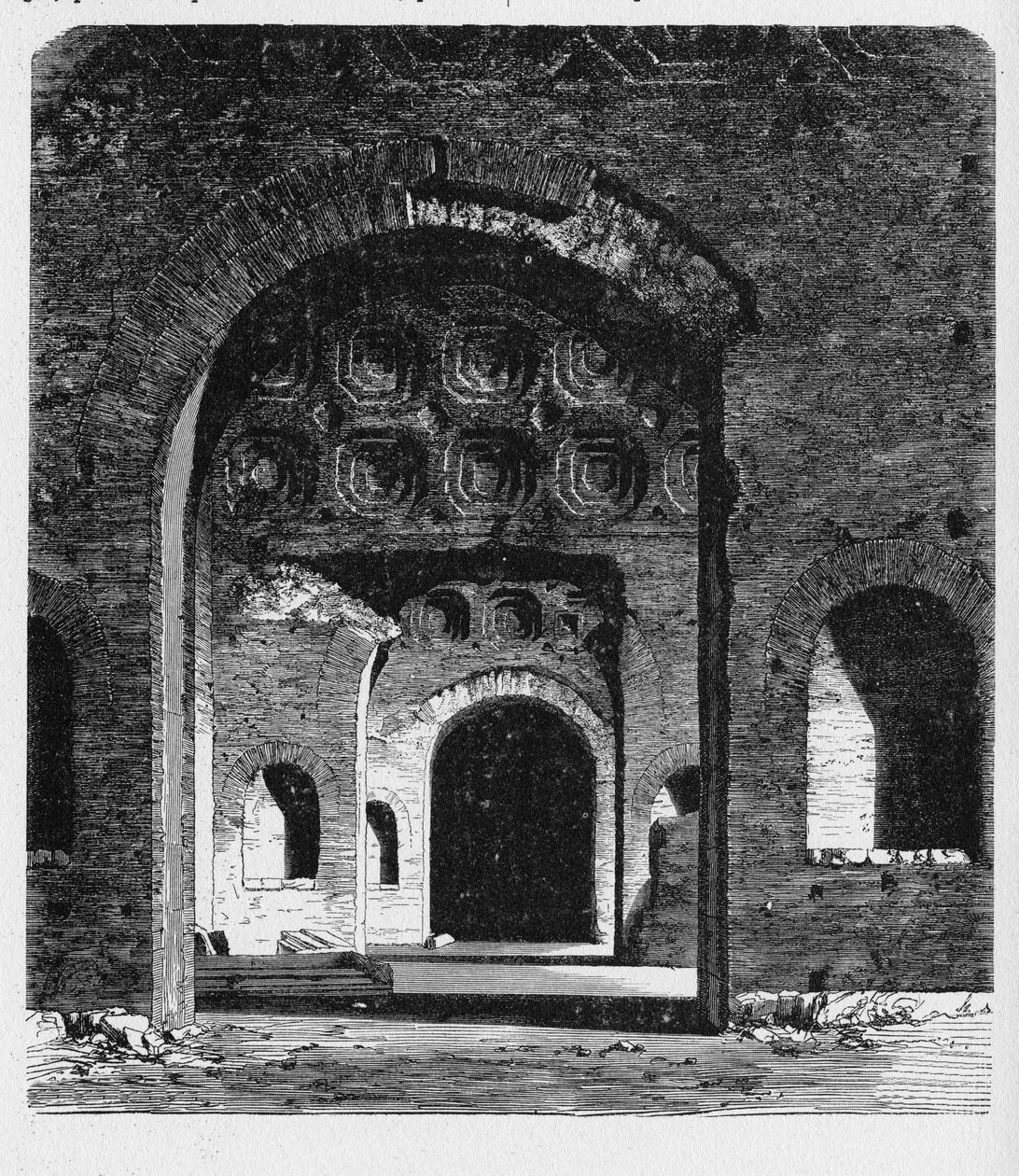 Dějiny starověkého Říma. Aula Palatina je římská palácová bazilika, kterou nechal postavit císař Konstantin (306–337 n. l.) na začátku 4. století. od Unbekannt