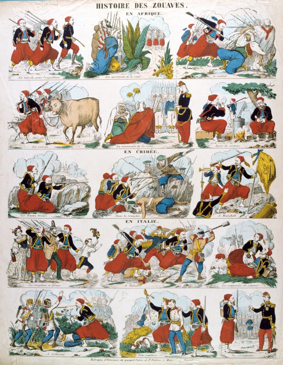 Historie Zouaves v Africe, na Krymu a v Itálii, 19. století od Unbekannt