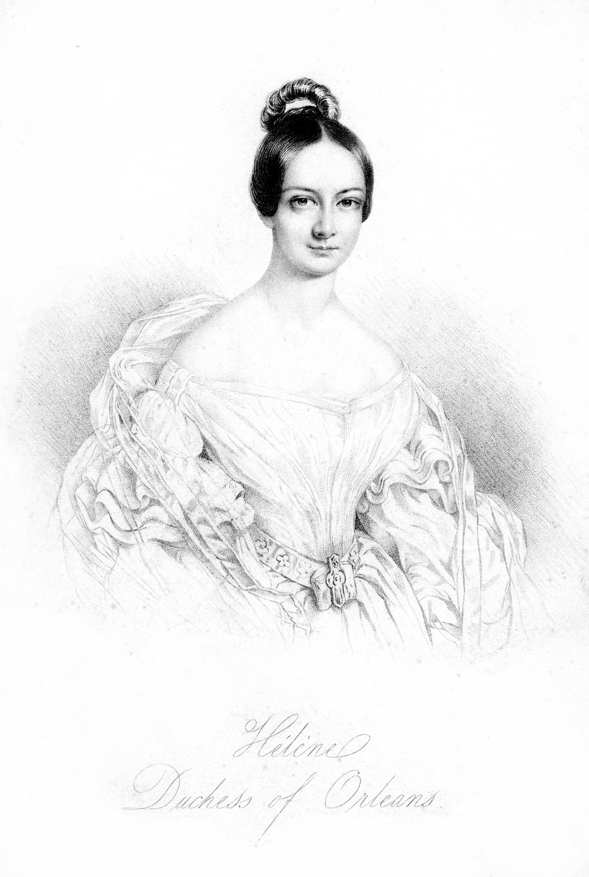 Hélène z Meklenburska-Schwerinu, vévodkyně z Orléans 1814-1858, 19. stol. od Unbekannt