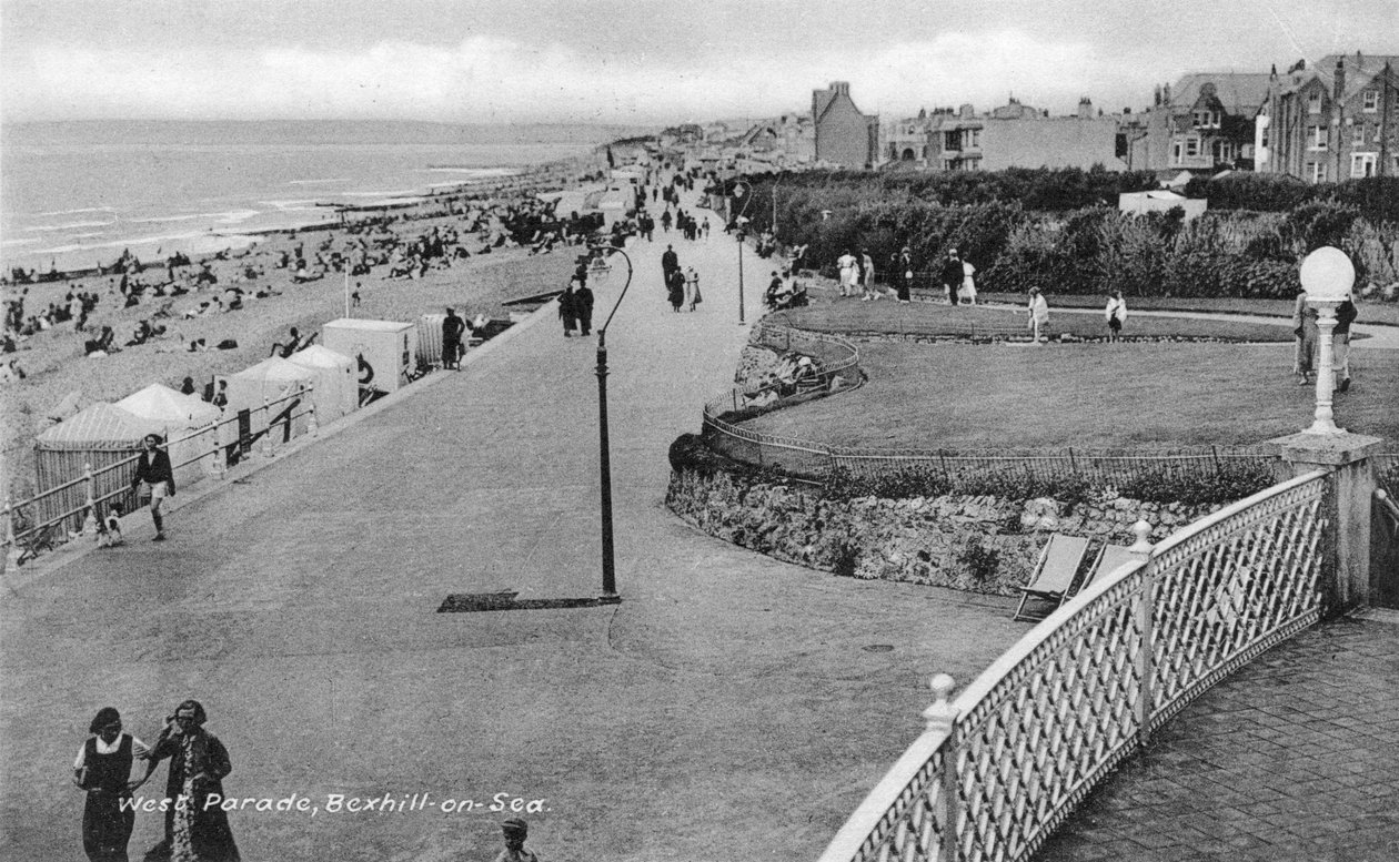 Dovolenkáři na West Parade, Bexhill-on-Sea, East Sussex, 1900-C1920 od Unbekannt