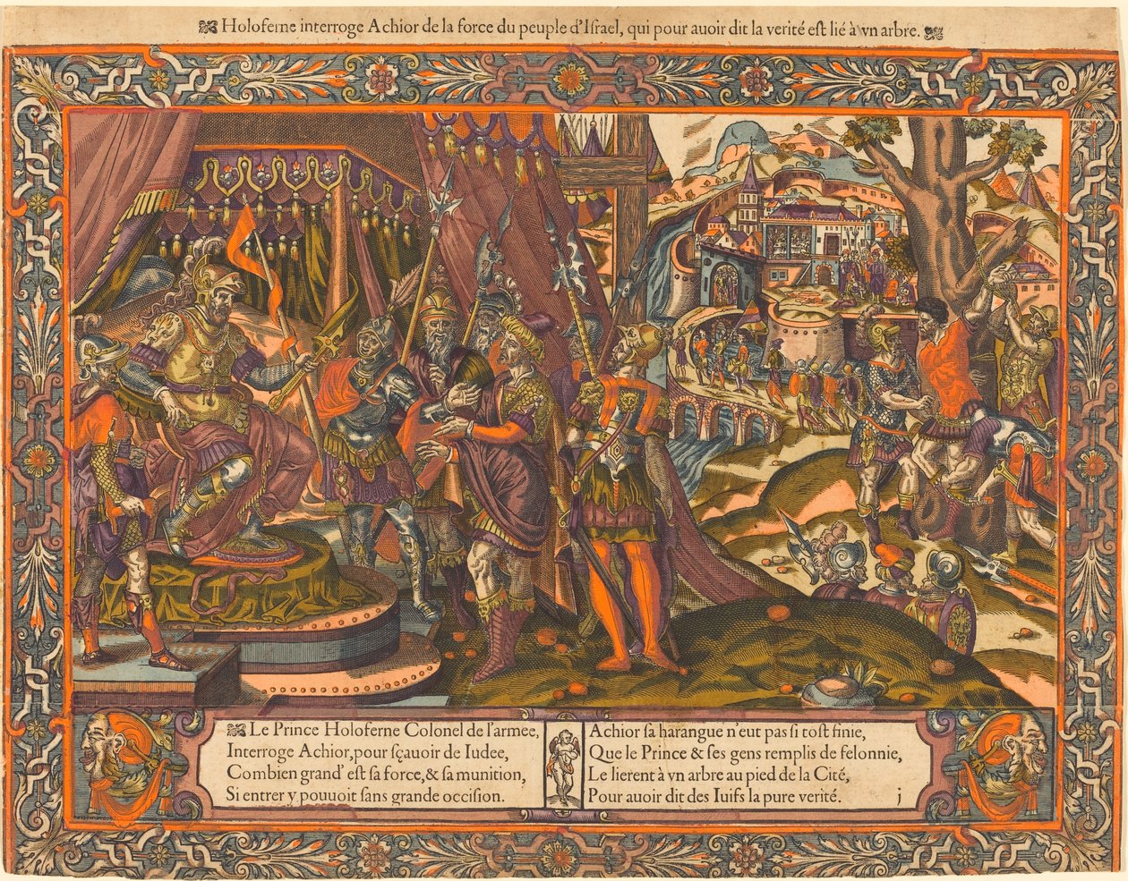 Holofernes Interrogating Achior, c. 1575. od Unbekannt