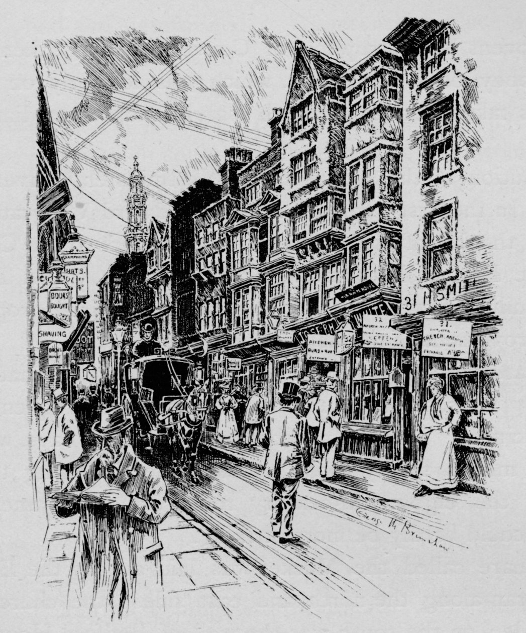 Holywell Street, Westminster, Londýn, c1890 1911 od Unbekannt