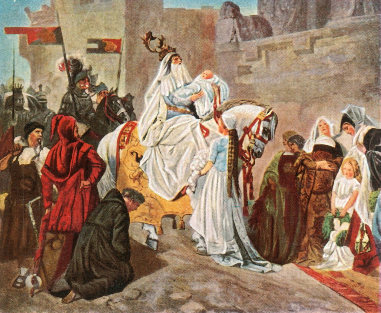 Návrat Eberharda z Württemberska po bitvě u Döffingenu, 1388, 1936. od Unbekannt