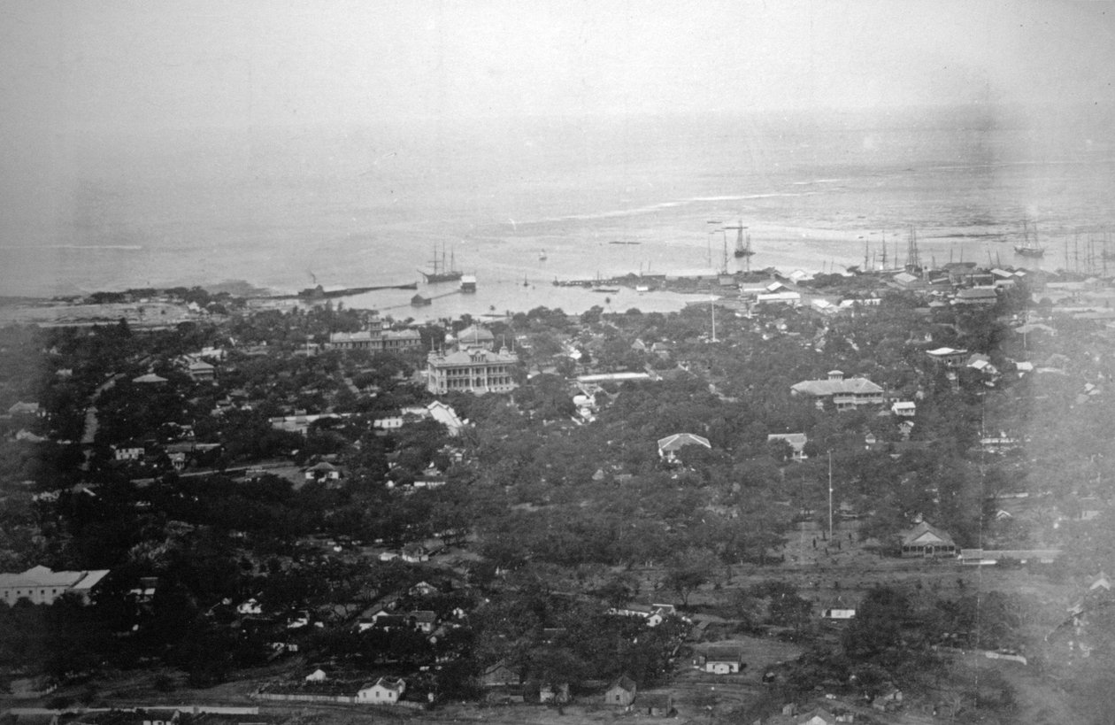 Přístav Honolulu, Havaj, 1885 od Unbekannt