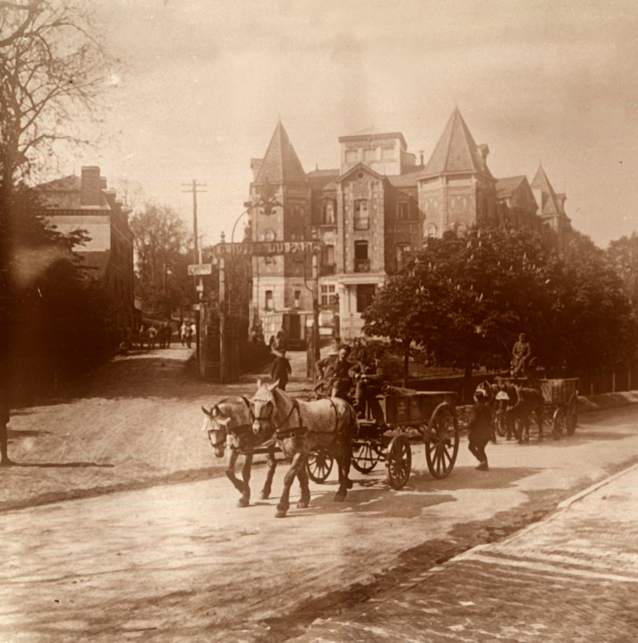 Ambulance tažená koňmi, Belgie, c1914-c1918 od Unbekannt