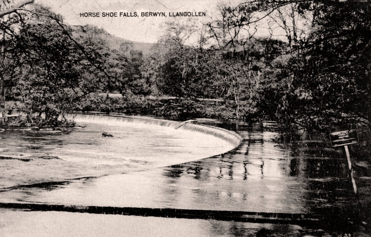 Horseshoe Falls na řece Dee, poblíž Llangollen, Wales, počátek 20. století od Unbekannt