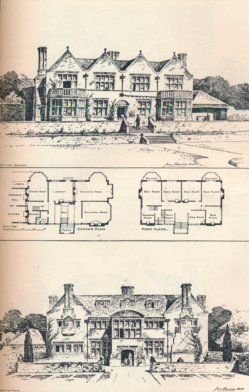 Houghton Grange, poblíž Huntingdon, c1897 od Unbekannt