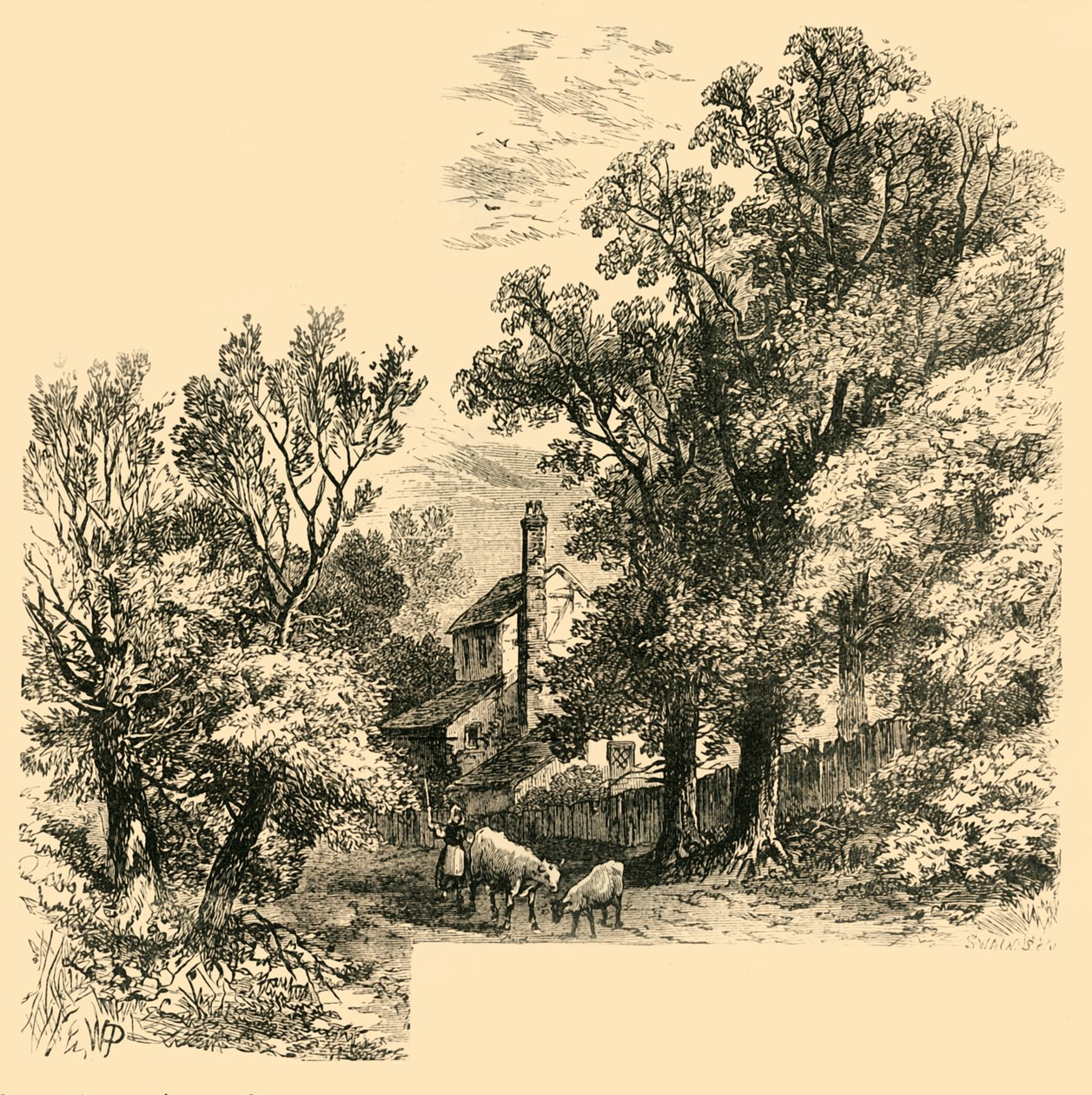 Dům na Craven Hill v roce 1760, c1876. od Unbekannt
