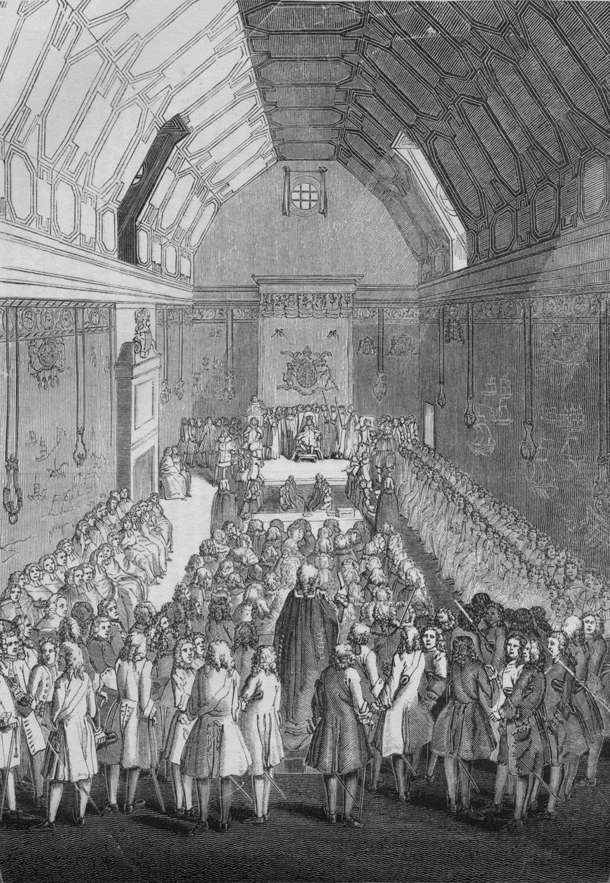 Sněmovna lordů v době Jiřího II, 1845 od Unbekannt