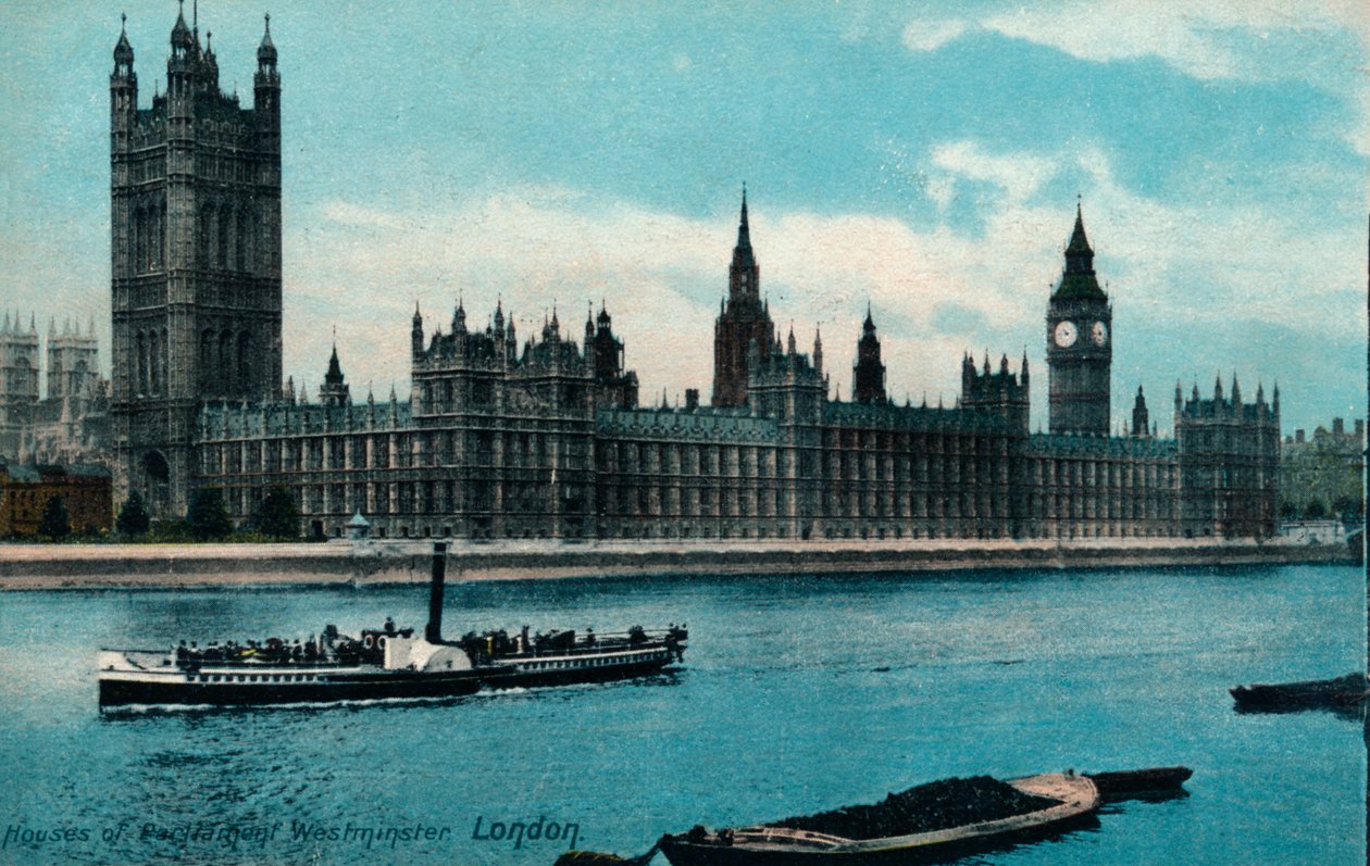 Houses of Westminster, Londýn, 1907, c1900-1930 od Unbekannt