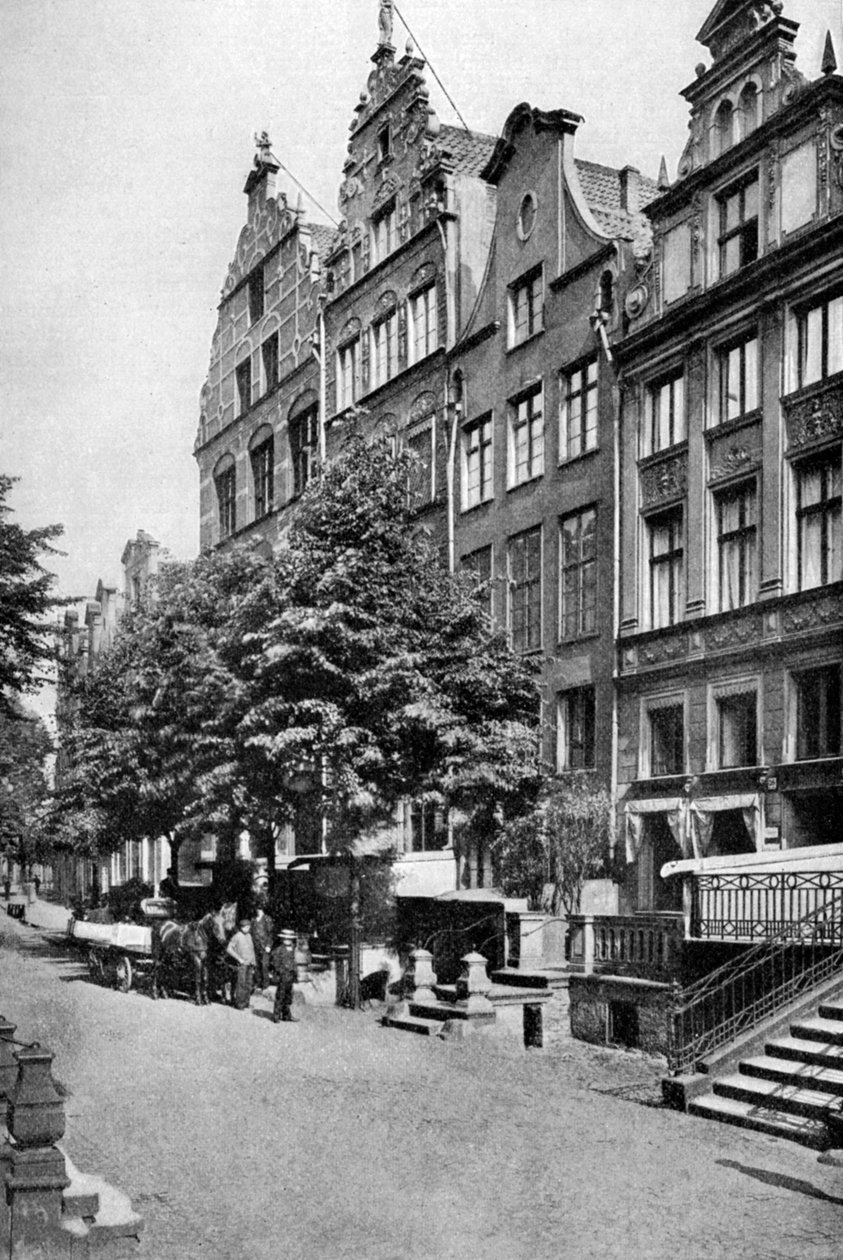 Domy na Brodbankengasse, Danzig, c1922 od Unbekannt