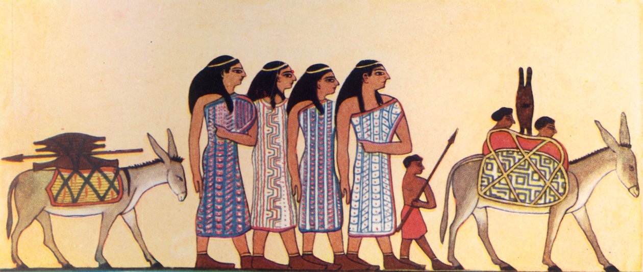 Jak starověký Egypťan maloval příchod Izraelitů do Egypta, c1930. od Unbekannt
