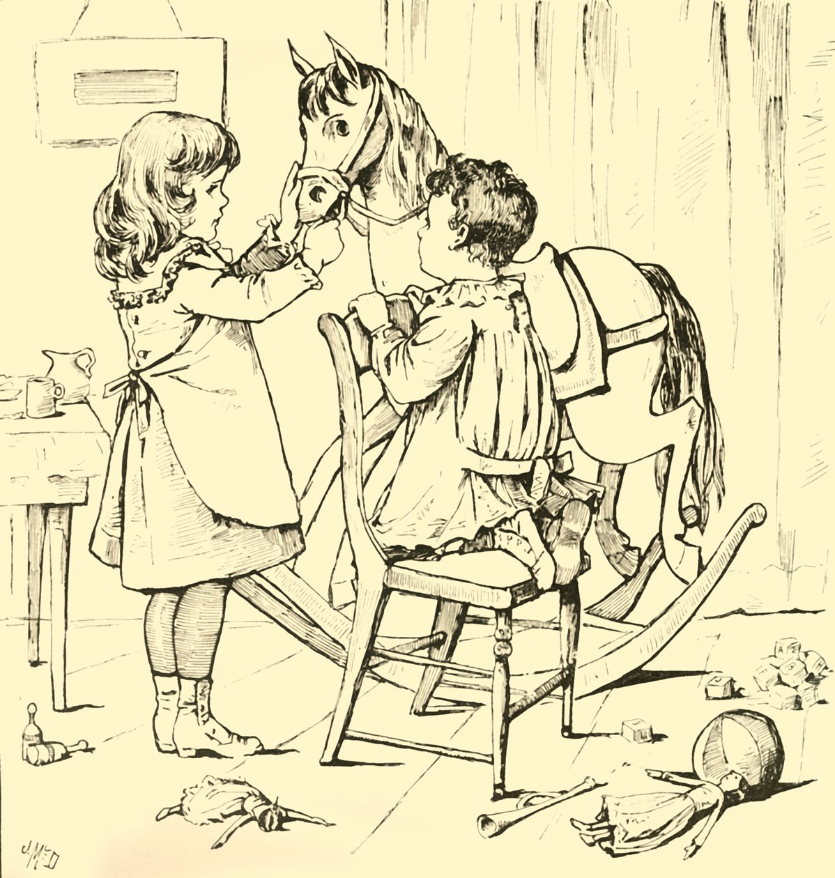 Jak houpací kůň snědl dort, 1881. od Unbekannt