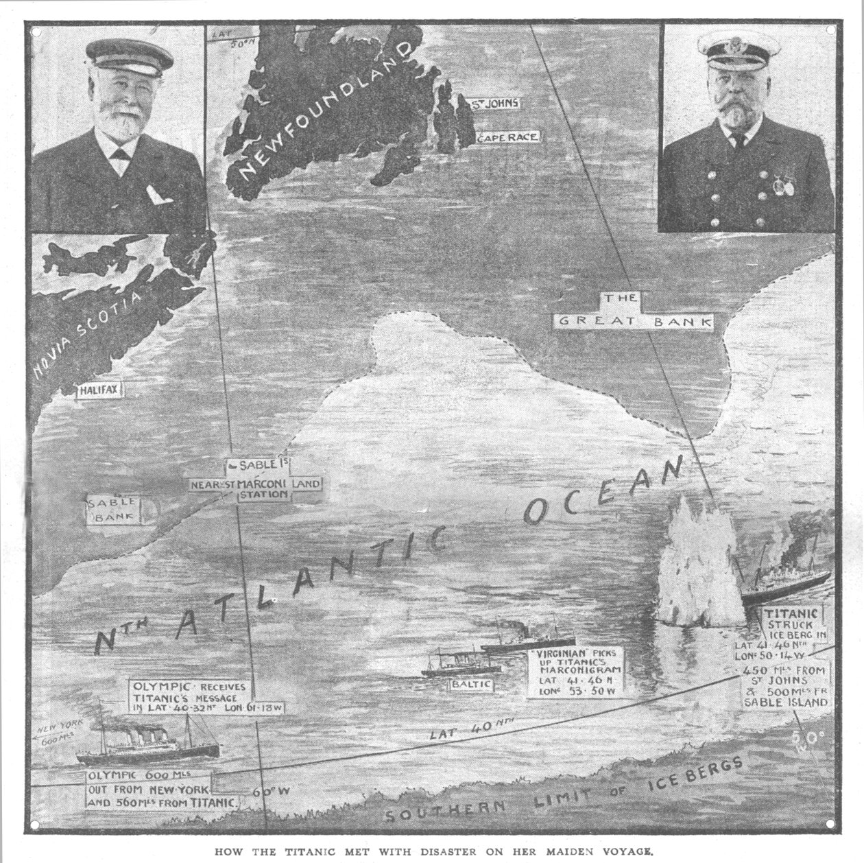 Jak se Titanic setkal s pohromou na její Maiden Voyage, 20. dubna 1912. od Unbekannt