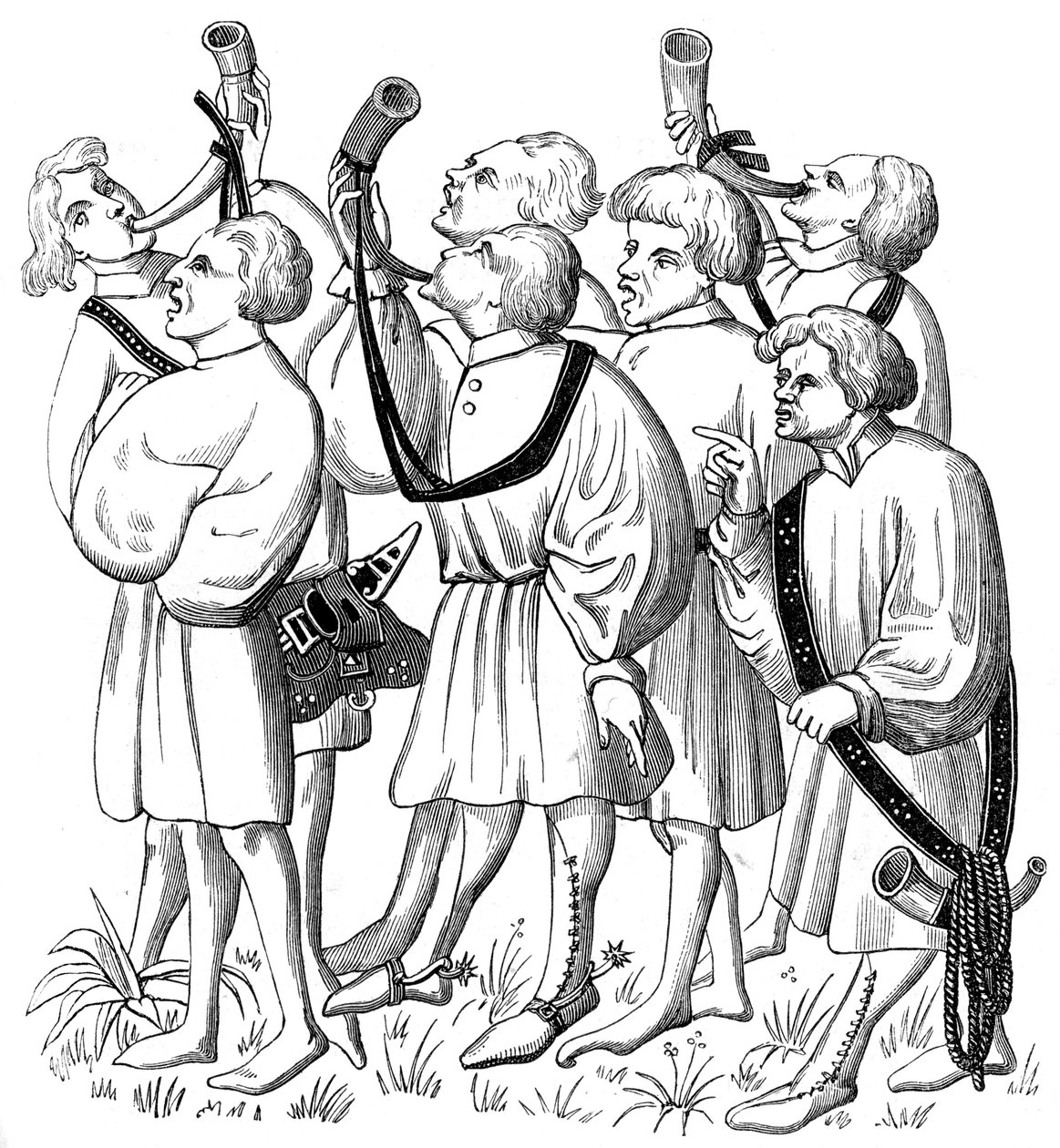 Jak křičet a troubit, 15. století 1849 od Unbekannt