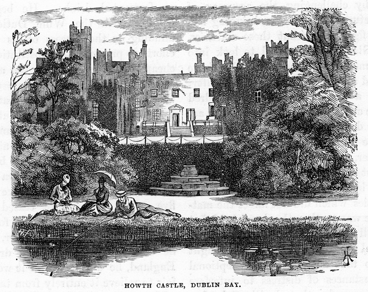 Howth Castle, Dublin Bay, 19. století od Unbekannt